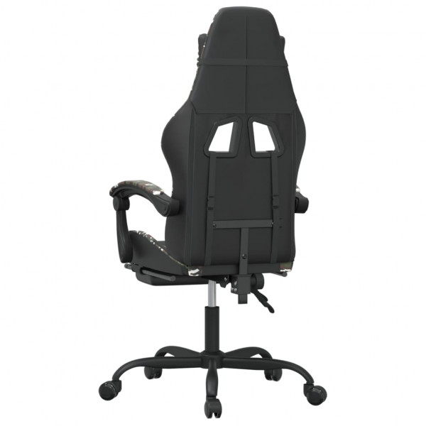 Silla gaming giratoria y reposapiés cuero sintético M 5