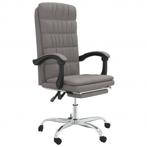 Silla de oficina reclinable de tela gris taupé H