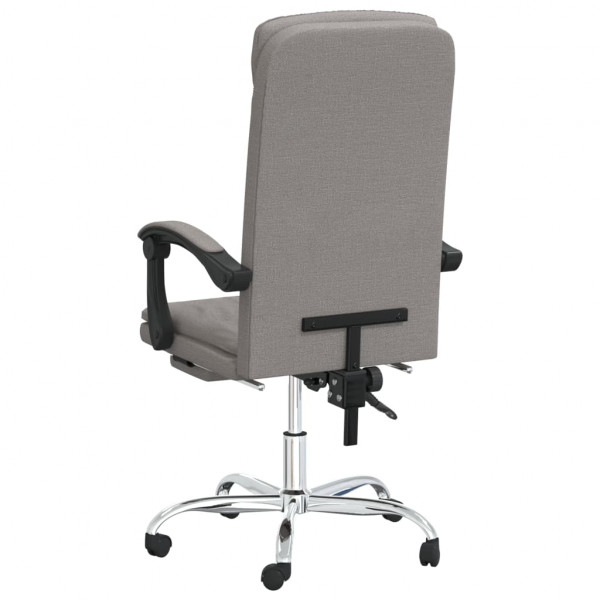 Silla de oficina reclinable de tela gris taupé M 5
