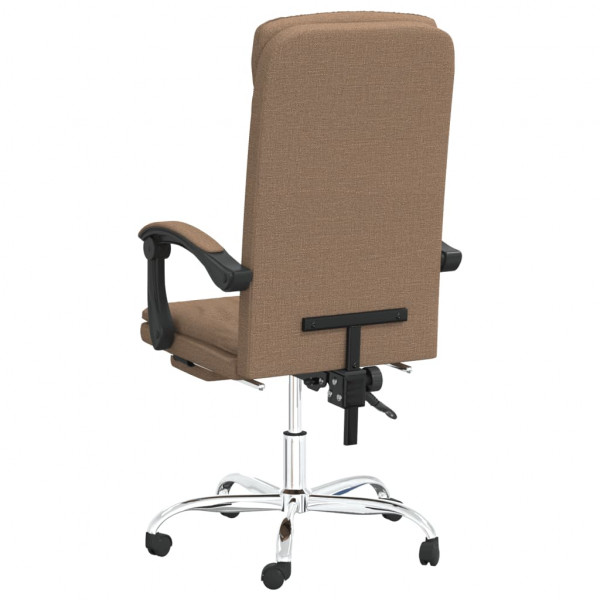 Silla de oficina reclinable de tela marrón M 5