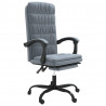 Silla de oficina reclinable de terciopelo gris oscuro 2