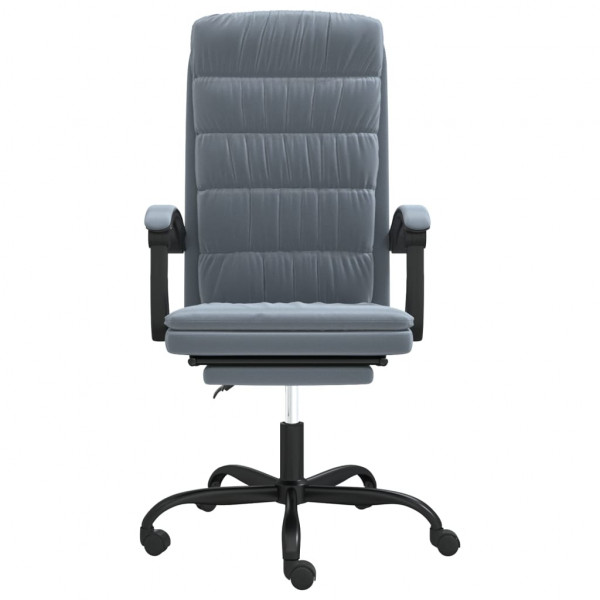 Silla de oficina reclinable de terciopelo gris oscuro M 3