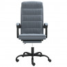 Silla de oficina reclinable de terciopelo gris oscuro 3