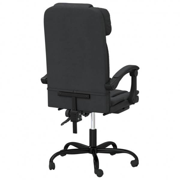 Silla de oficina reclinable cuero sintético negro M 5