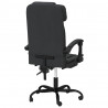 Silla de oficina reclinable cuero sintético negro 5