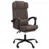Silla de oficina reclinable cuero sintético marrón 2