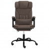 Silla de oficina reclinable cuero sintético marrón 3