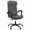 Silla de oficina reclinable cuero sintético gris 2