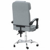 Silla de oficina reclinable con masaje de tela gris claro 5