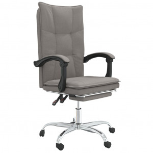 Silla de oficina reclinable de tela gris taupé H
