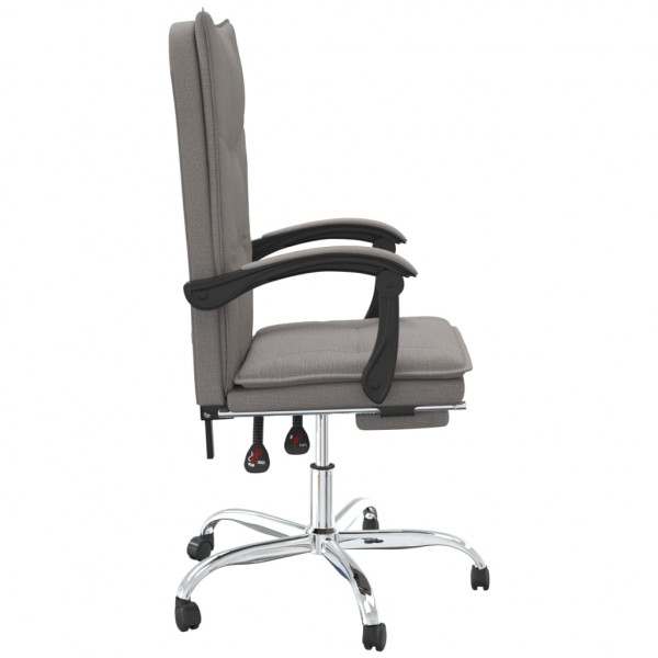 Silla de oficina reclinable de tela gris taupé M 4