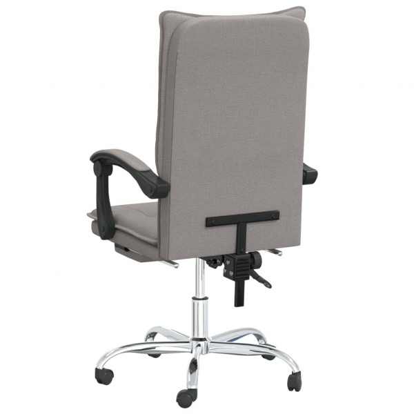 Silla de oficina reclinable de tela gris taupé M 5