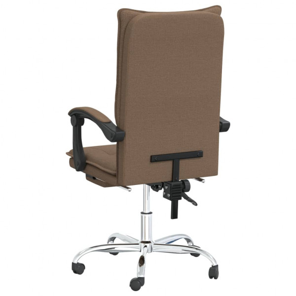 Silla de oficina reclinable de tela marrón M 5
