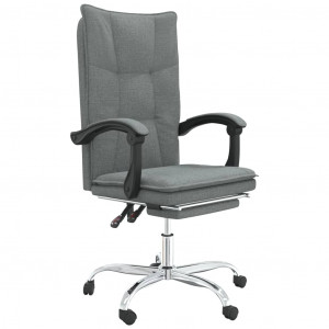 Silla de oficina reclinable de tela gris oscuro H