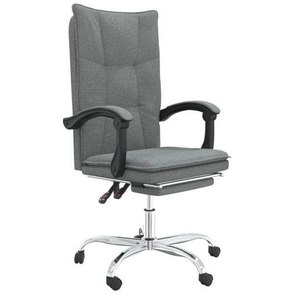 Silla de oficina reclinable de tela gris oscuro M 2