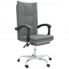 Silla de oficina reclinable de tela gris oscuro 2