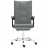 Silla de oficina reclinable de tela gris oscuro 3