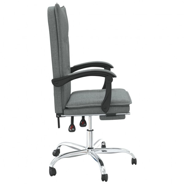Silla de oficina reclinable de tela gris oscuro M 4