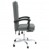 Silla de oficina reclinable de tela gris oscuro 4