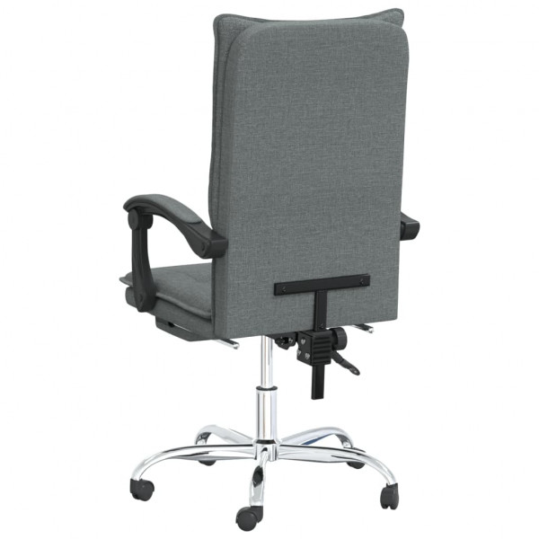Silla de oficina reclinable de tela gris oscuro M 5