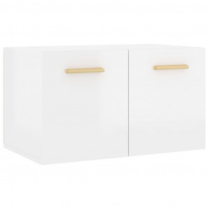 Armario pared madera contrachapada blanco brillo 60x36.5x35 cm H