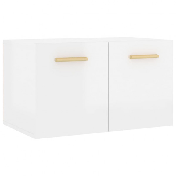 Armario pared madera contrachapada blanco brillo 60x36.5x35 cm M 2