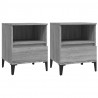Mesas de cabeceira 2 pcs 40x35x50 cm cinzento sonoma 2