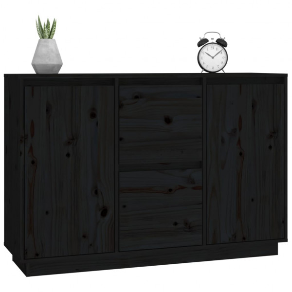 Aparador de madera maciza de pino negro 111x34x75 cm M 4