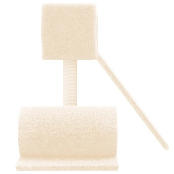 Rascador para gatos con postes de sisal color crema 59 cm M 3