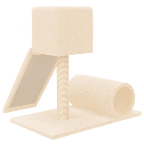 Árvore para gatos com poste arranhador sisal 59 cm cor creme M 5