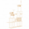 Árvore p/ gatos c/ postes arranhadores sisal 279 cm cor creme 5