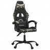 Silla gaming giratoria cuero sintético negro y camuflaje 2