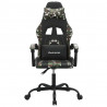 Silla gaming giratoria cuero sintético negro y camuflaje 3