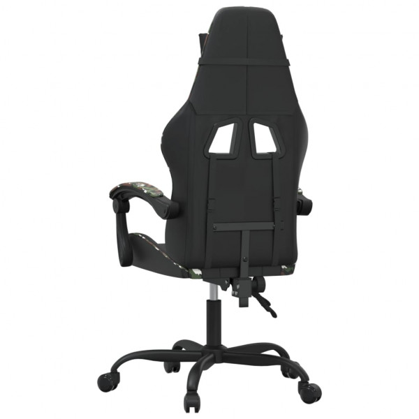 Silla gaming giratoria cuero sintético negro y camuflaje M 5