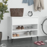 Mueble zapatero madera contrachapada blanco 70x36x60 cm 1