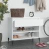 Mueble zapatero madera contrachapada blanco 70x36x60 cm 3
