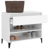 Mueble zapatero madera contrachapada blanco 70x36x60 cm 4