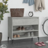 Mueble zapatero madera contrachapada gris hormigón 70x36x60 cm 1