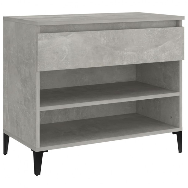 Mueble zapatero madera contrachapada gris hormigón 70x36x60 cm M 2
