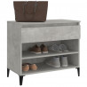 Mueble zapatero madera contrachapada gris hormigón 70x36x60 cm 4