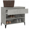 Mueble zapatero madera contrachapada gris hormigón 70x36x60 cm 5