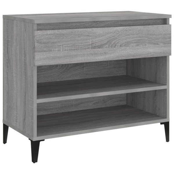 Mueble zapatero madera contrachapada gris Sonoma 70x36x60 cm M 2