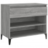 Mueble zapatero madera contrachapada gris Sonoma 70x36x60 cm 2