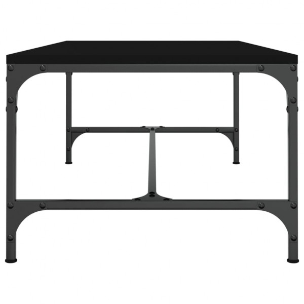 Mesa de centro de madera contrachapada negro 100x50x35 cm M 5