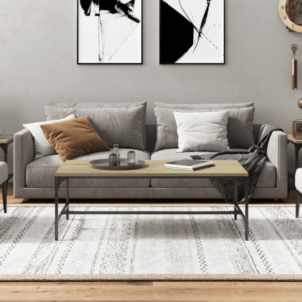 Mesa de centro 100x50x35 cm derivados madeira carvalho sonoma M 3