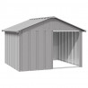 Casa para perros acero galvanizado gris 116.5x153x81.5 cm 1
