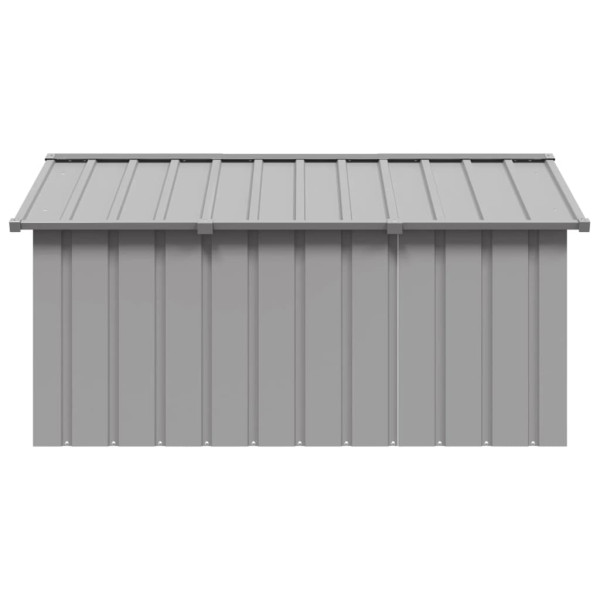 Casota para cães 116.5x153x81.5 cm aço galvanizado cinzento M 3