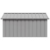 Casa para perros acero galvanizado gris 116.5x153x81.5 cm 3