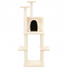 Árvore p/ gatos c/ postes arranhadores sisal 144.5 cm cor creme 3