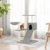 Árvore p/ gatos c/ postes arranhadores sisal 82 cm cinza-claro 5